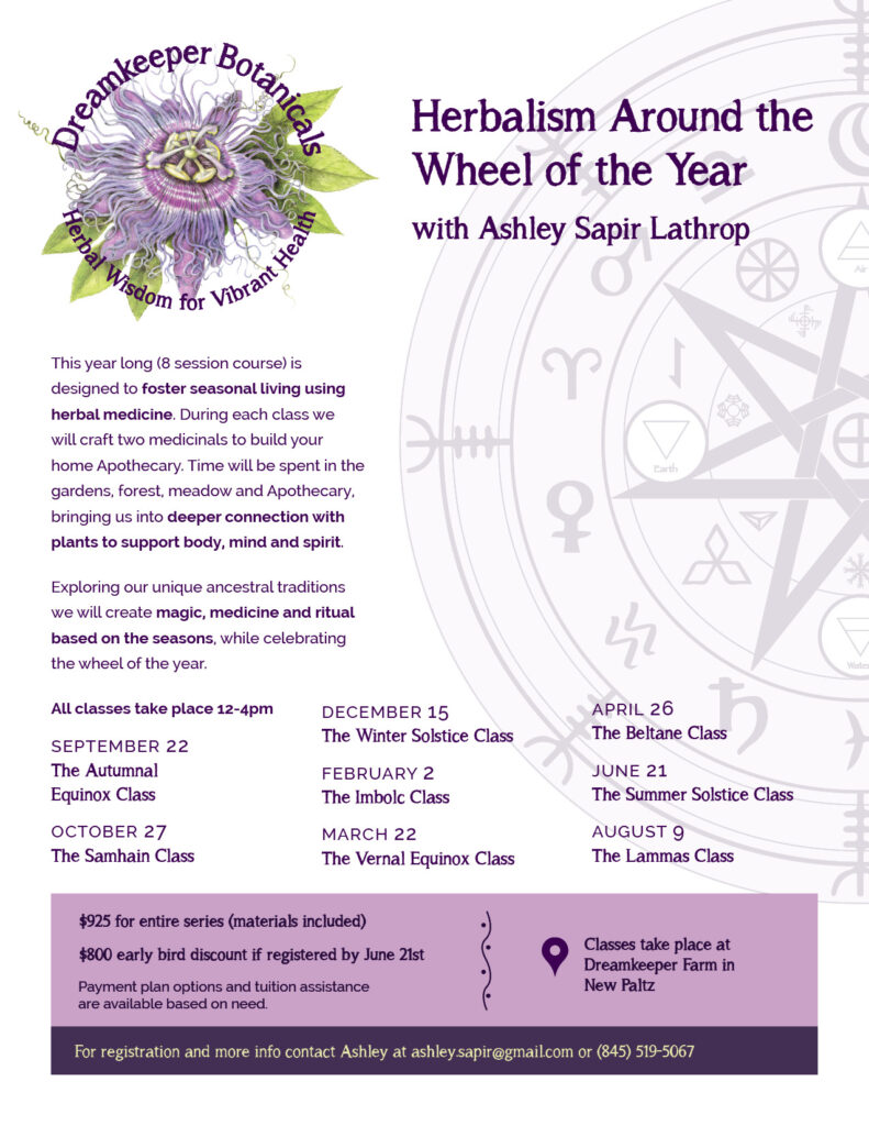 Herbalism Around the Wheel of the Year - Workshop Series with Ashley Sapir Lathrop
